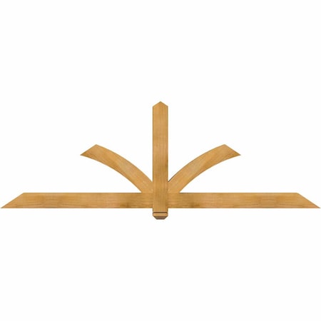 Ekena Millwork Redmond Rough Sawn Timber Gable Bracket, Western Red Cedar, 84"W x 28"H x 4"D x 4"F, 8/12 Pitch GBW084X28X0404RED00RWR